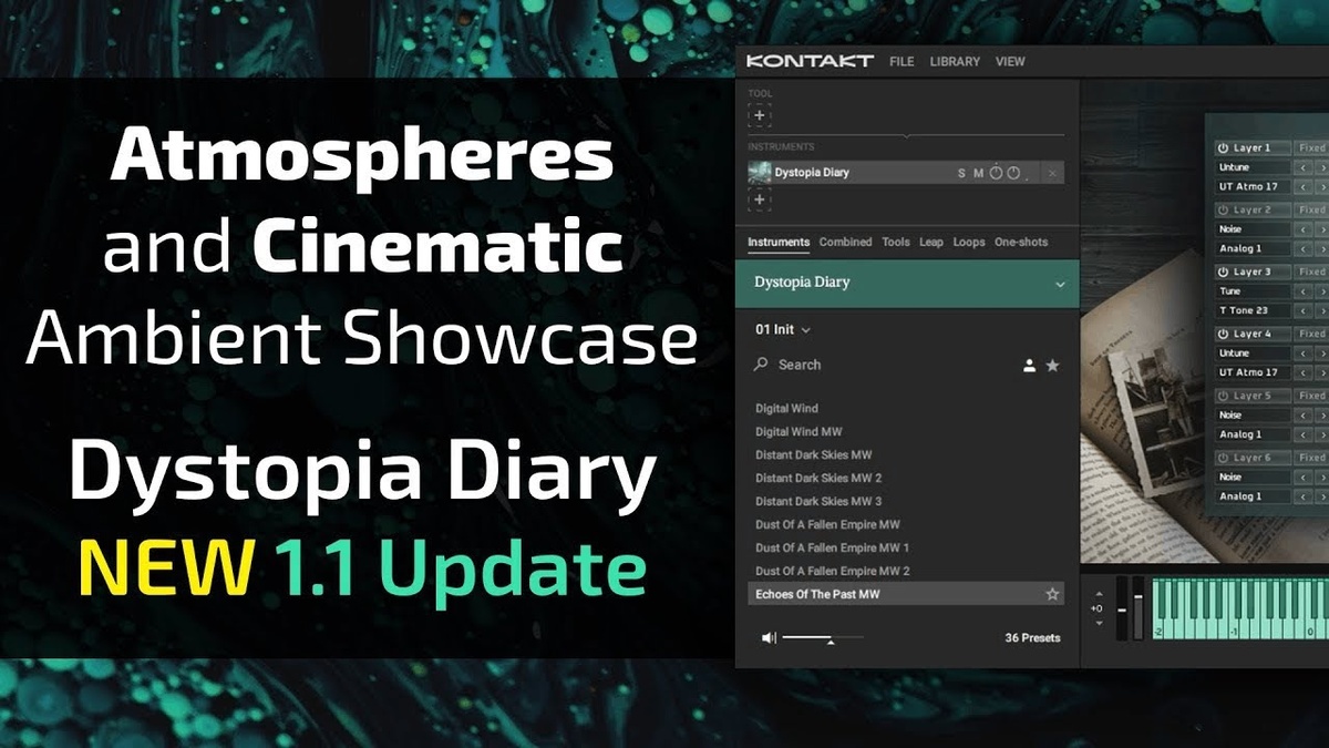 Ocean Swift updates Dystopia Diary for Kontakt Player to v1.1