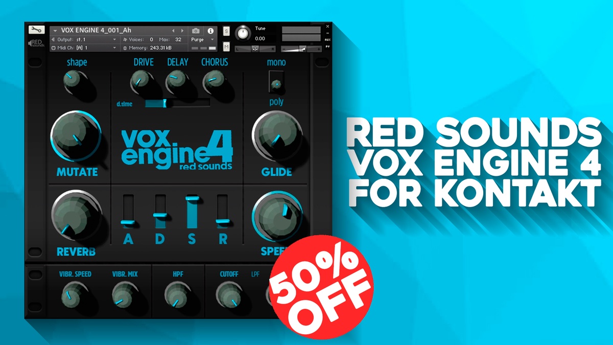 Vox Engine 4 for Kontakt by Red Sounds on sale at 50% OFF