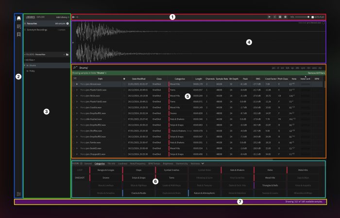 Sononym interface
