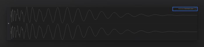 Sononym waveform display