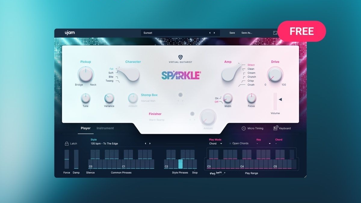 FREE: UJAM Sparkle 2 virtual guitar instrument (limited time)