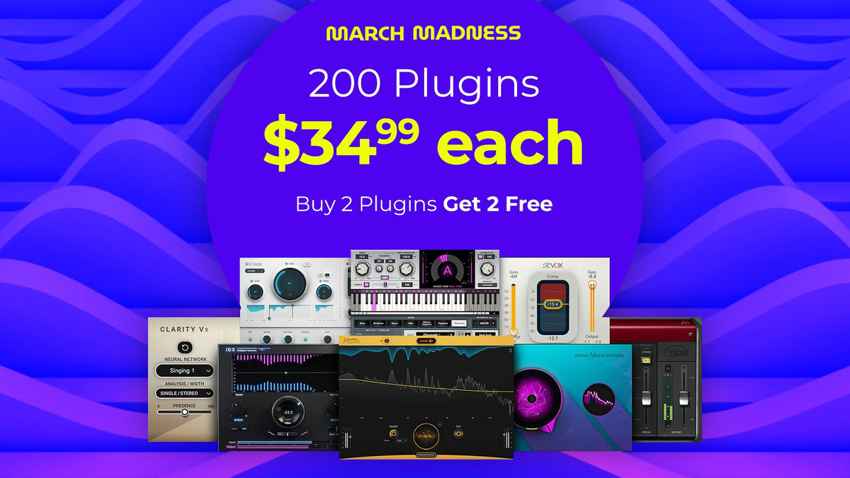 Waves March Madness: 200 plugins on sale for $34.99 USD each