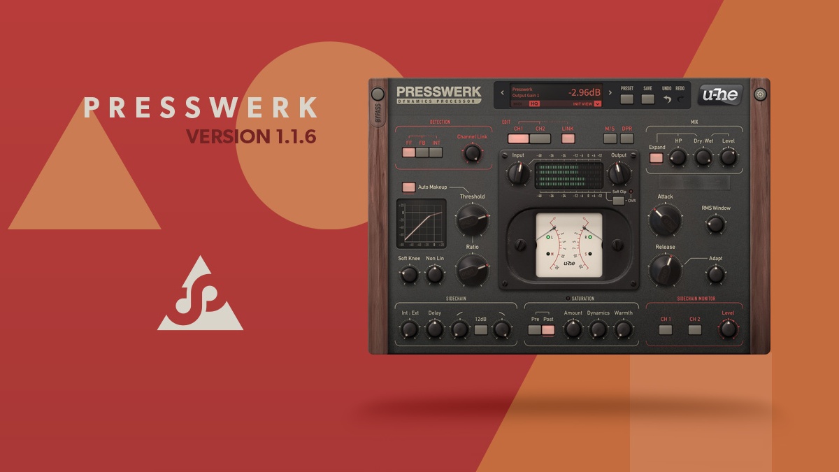 u-he updates Presswerk dynamics effect plugin to v1.1.6