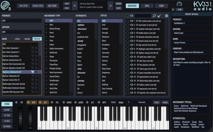 KV331 SynthMaster 3.2 preset preview