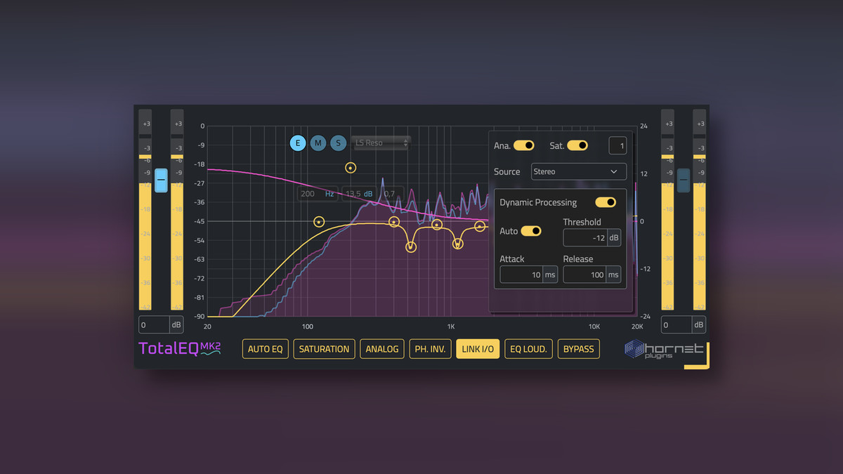 HoRNet Plugins updates TotalEQ visual equalizer plugin to MK2