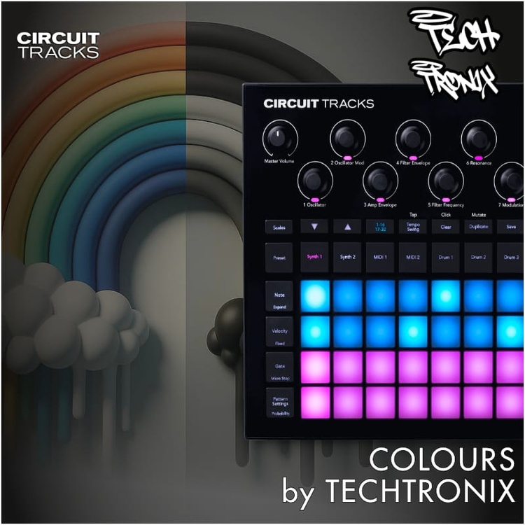Techtronix releases Colours Dubstep pack for Circuit Tracks