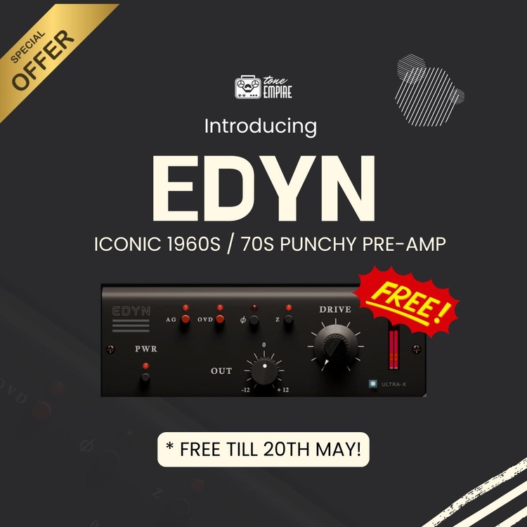 Tone Empire launches EDYN Preamp effect plugin (FREE for a limited time)