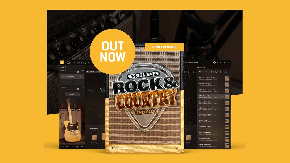 Toontrack releases Acoustic Songwriter 3 EZkeys MIDI and Session Amps: Rock & Country EZmix Pack
