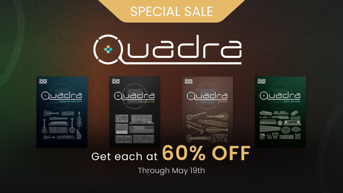 Save 60% on UVI’s Quadra series of virtual instruments
