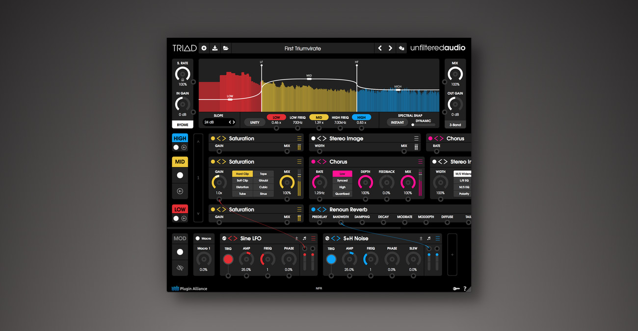 TRIAD multiband effect plugin by Unfiltered Audio on sale for $10 USD!