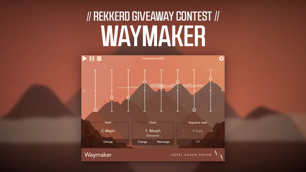 Giveaway Contest: Waymaker MIDI sequencer plugin by Aqeel Aadam Sound