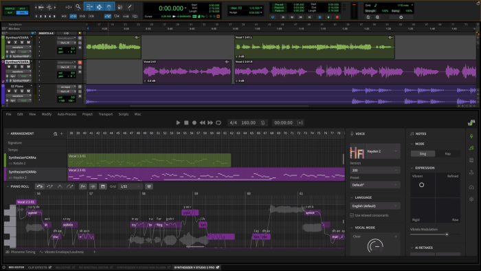 Dreamtonics Synthesizer V Studio 2 Pro 2.1.0 - ARA Integration