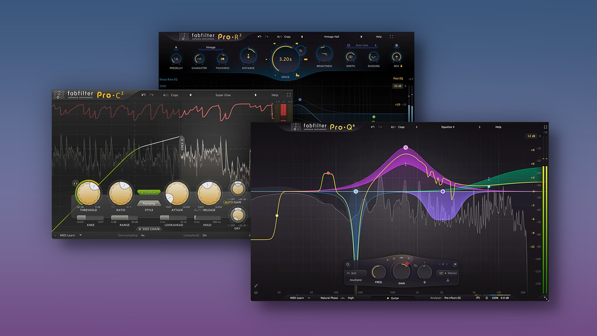 Save 36% on FabFilter Essentials Bundle (Pro-Q 4, Pro-R 2 & Pro-C 2)