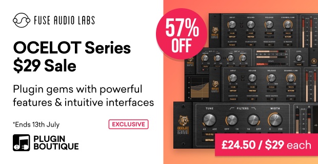 OCELOT series plugins by Fuse Audio Labs on sale for  USD