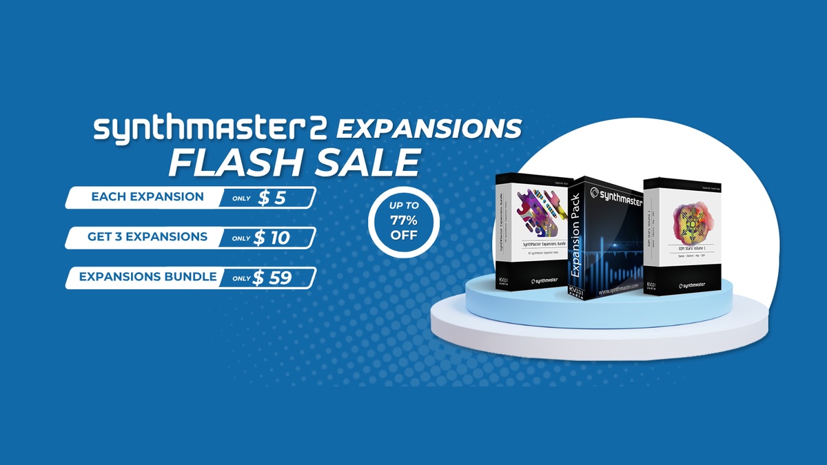 Save up to 77% on Synthmaster Expansion Packs at KV331 Audio