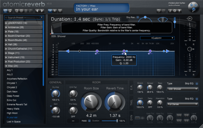 MolecularBytes AtomicReverb 2 GUI