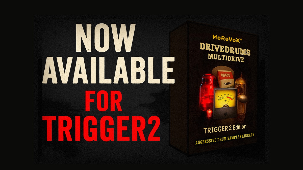 MoReVoX reissues DriveDrums v2 Multidrive with full Slate Trigger2 support