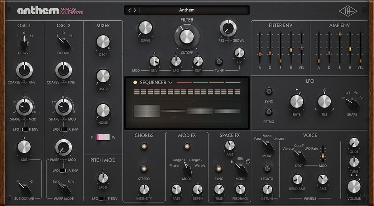 Universal Audio launches Anthem Analog Synthesizer