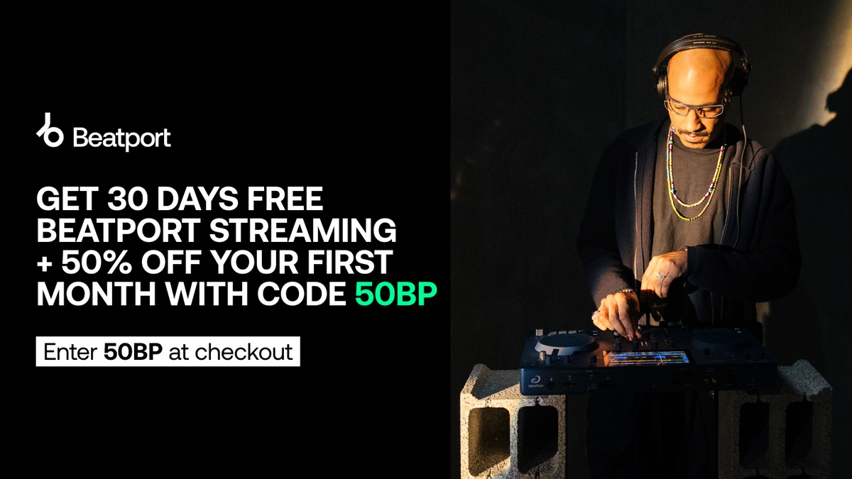 Save 50% on 1 month of any Beatport Streaming plan
