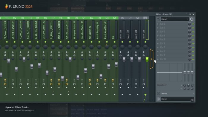 FL Studio 2025 Dynamic Mixer Tracks