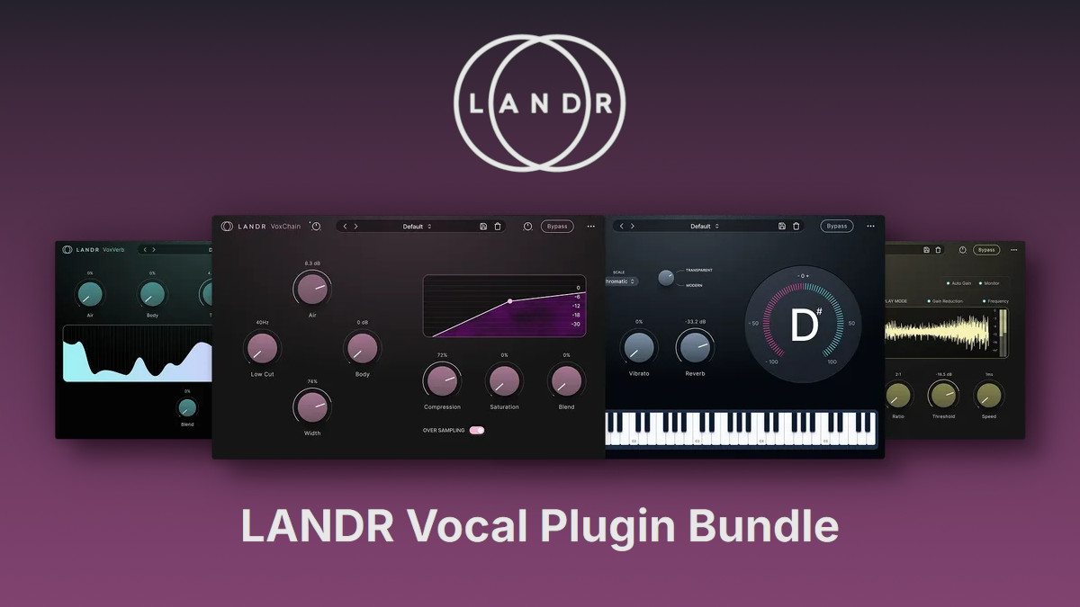 LANDR launches Vocal Plugin Bundle (VoxChain, VoxVerb, VoxTune, VoxDeEss)