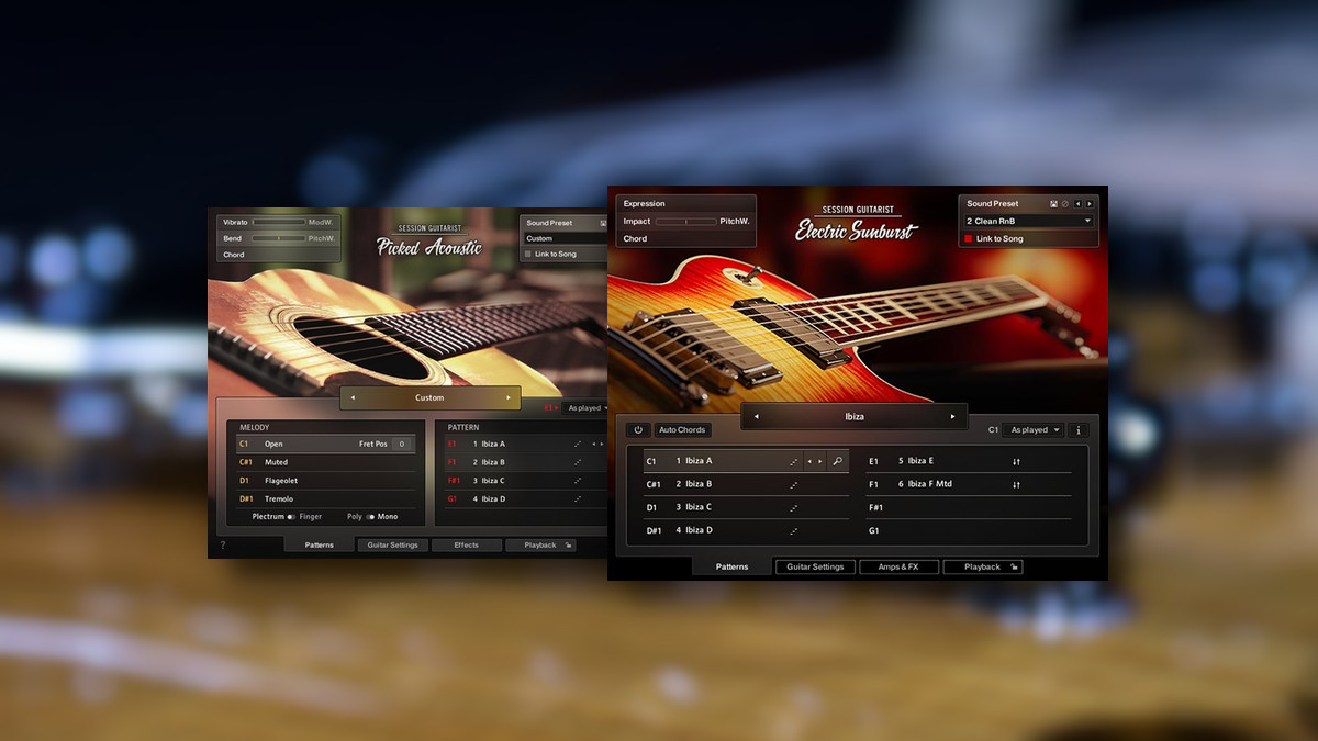 Save 50% on Electric Sunburst & Picked Acoustic Session Guitarist Bundle by Native Instruments