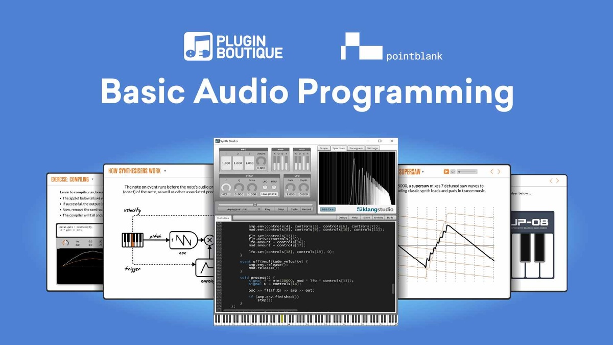 Pointblank & Plugin Boutique launch Basic Audio Programming tutorial course