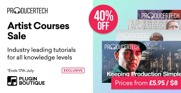 Save 40% on Artist Courses from Producertech