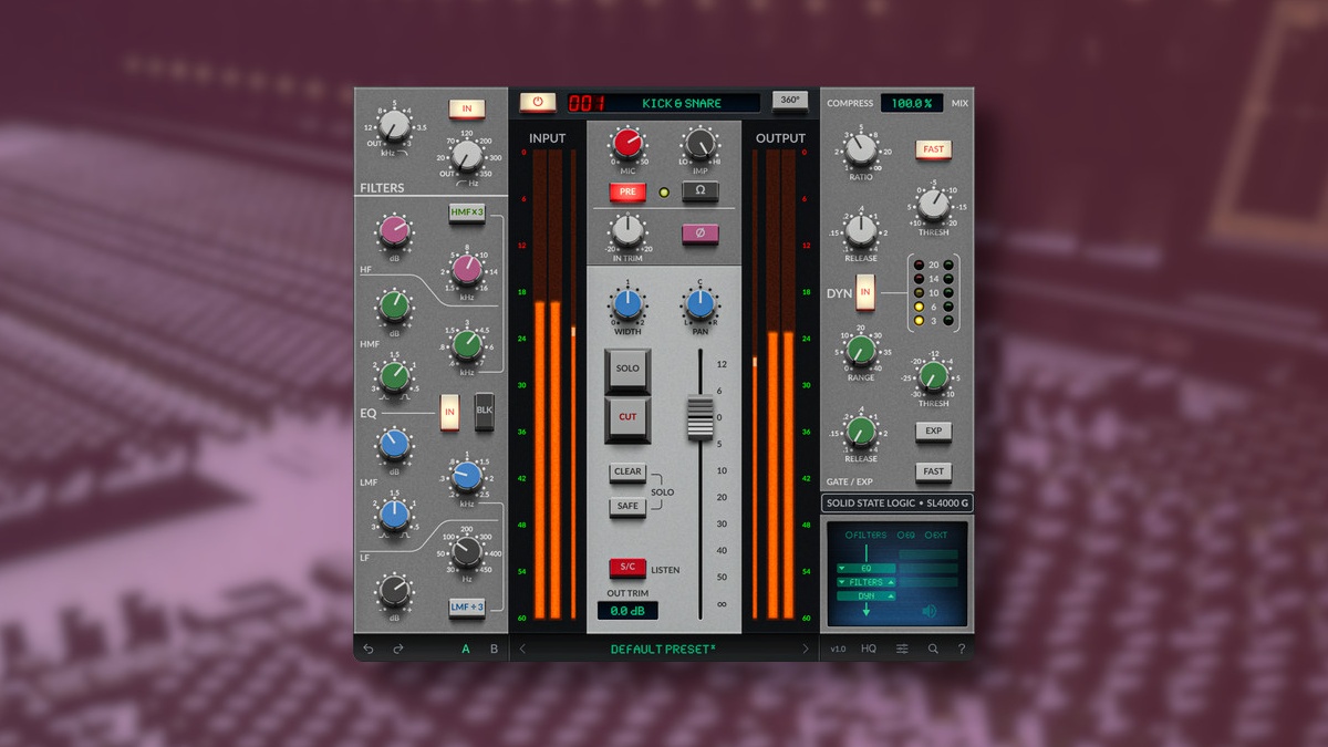 Solid State Logic launches SSL 4K G channel strip effect plugin