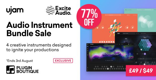 Save 77% on UJAM x Excite Audio Instrument Bundle