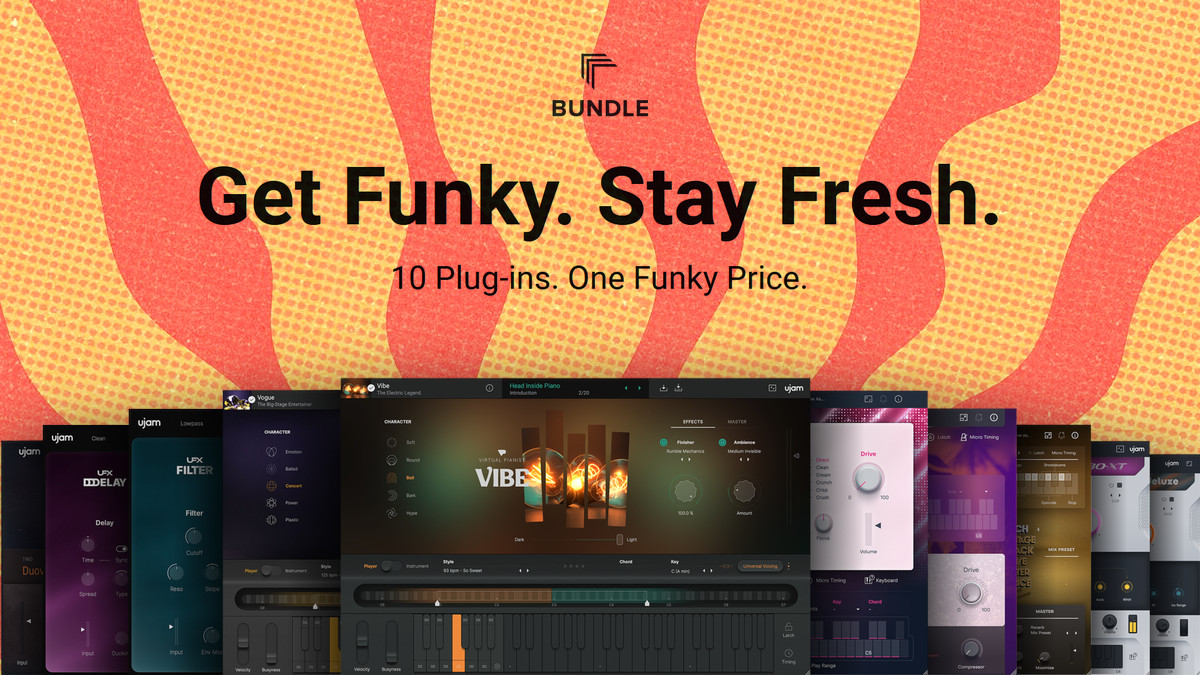 UJAM Get Funky Bundle: 10 Funk-inspired plugins for $49 USD