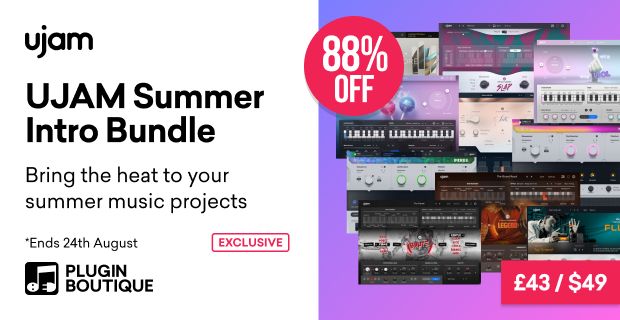 UJAM Summer Intro Bundle: Save 88% on 10 instruments & effects