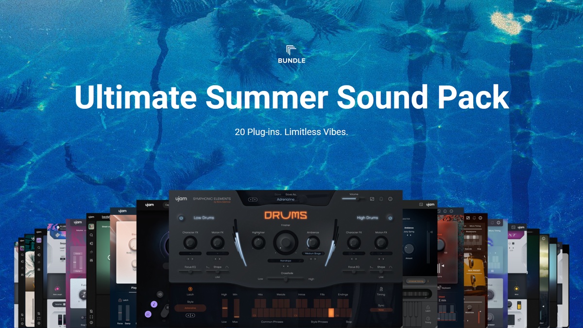 UJAM Essentials Bundle (Summer Edition): 20 plugins for $99 USD!