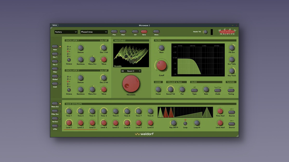 Waldorf updates Microwave 1 Plugin with patch randomizer and new skin