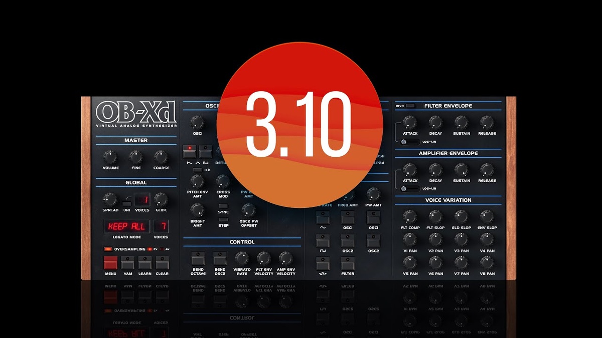 discoDSP updates OB-Xd virtual analog synthesizer to v3.10